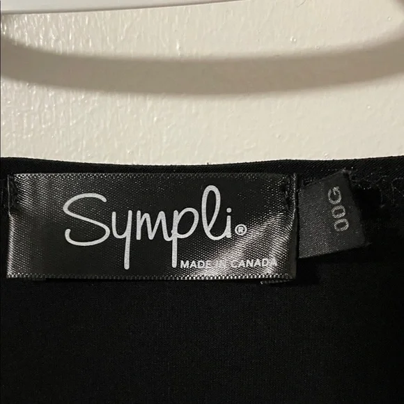 Sympli Black Layered Asymmetrical Tunic Top Size OOG/1x - Picture 4 of 7
